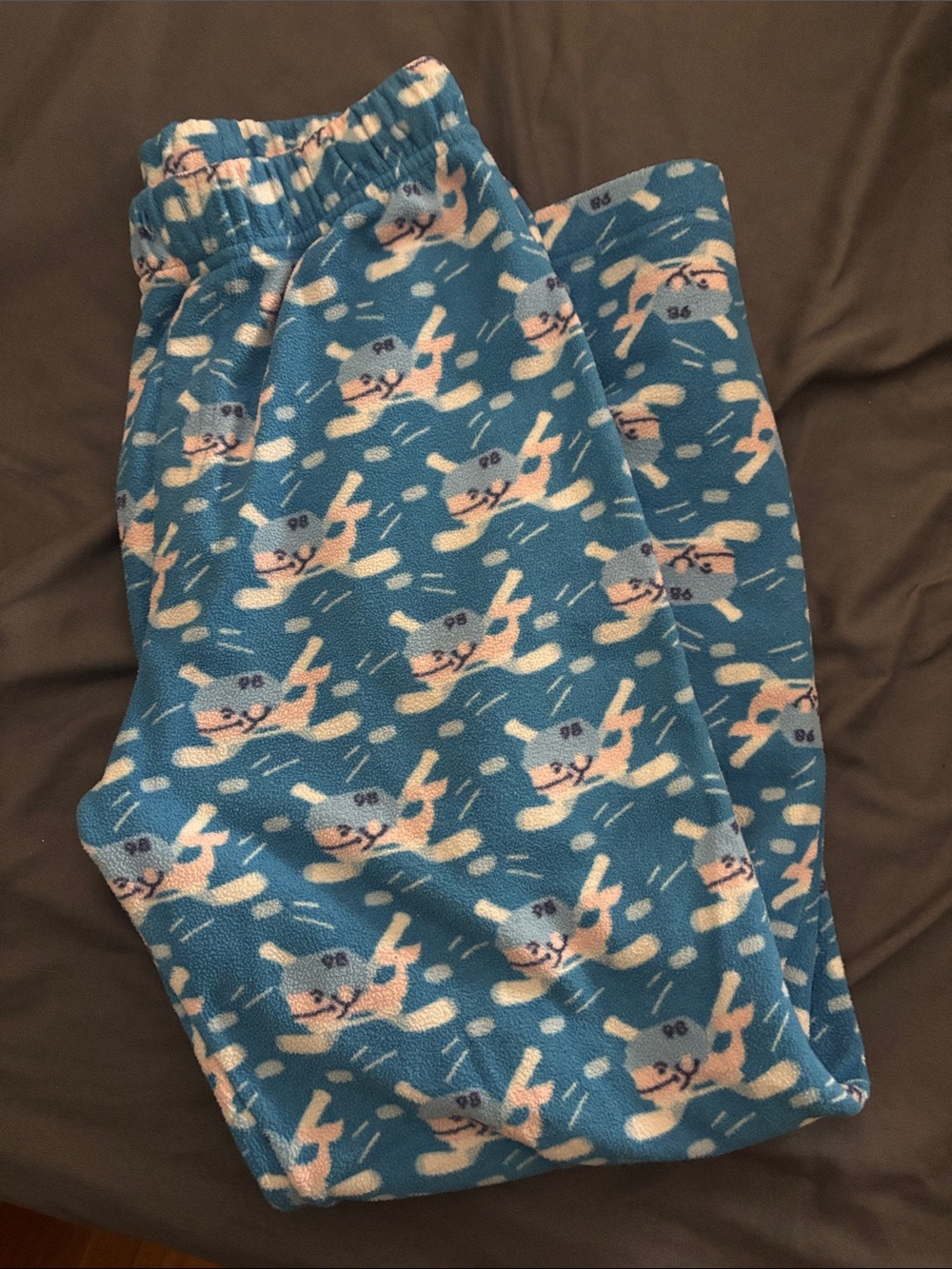 Kids Blue Fleece Vineyard Vines Whale hockey Pajama Pants